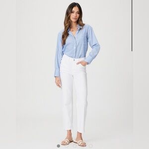 EUC Paige Straight Leg White Jeans